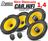 Audi A3 8P 3-door car speakers upgrade kit front and rear seat side