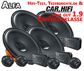 Alfa Giulietta Lautsprecher Set mit Hochtönern vorne und hinten DSK1653